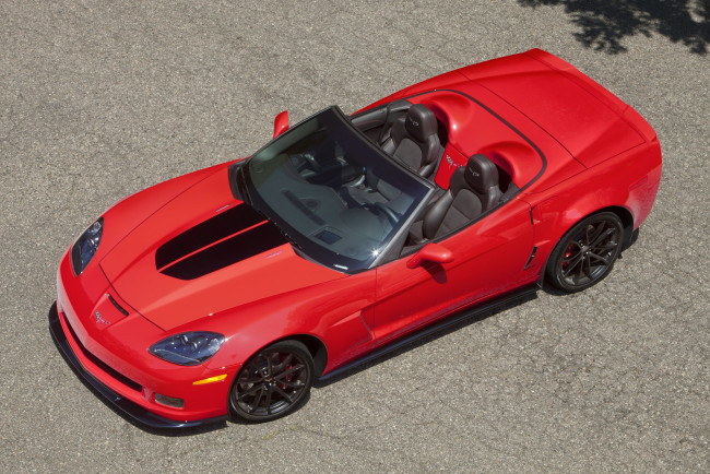 Обои картинки фото 2013 chevrolet corvette c6 427, автомобили, corvette, красный, chevrolet, кабриолет