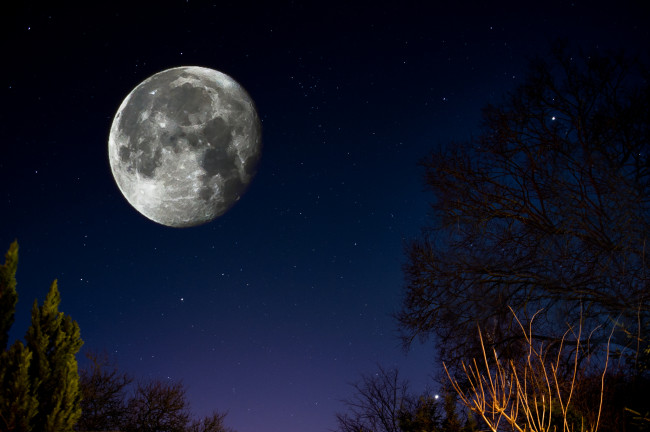 Обои картинки фото космос, луна, ночь, небеса