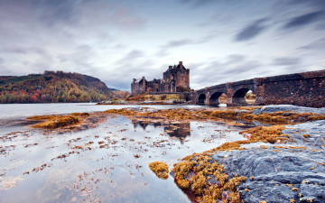 Картинка города замок+эйлен-донан+ шотландия eilean donan castle