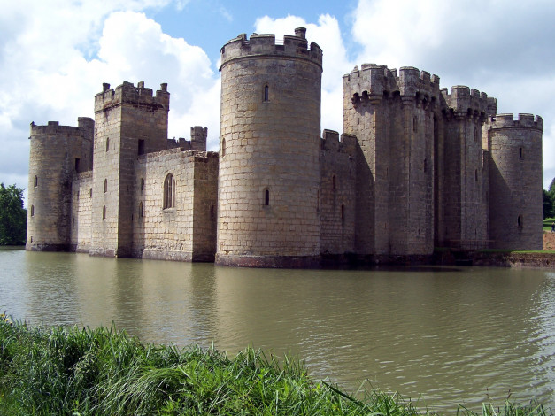 Обои картинки фото bodiam castle, города, замки англии, bodiam, castle