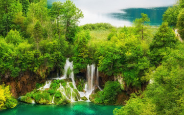 Картинка plitvice+lakes+national+park croatia природа водопады plitvice lakes national park