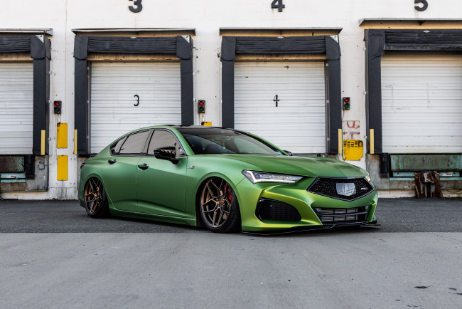 Обои картинки фото автомобили, acura, green, type, s, garage, tlx