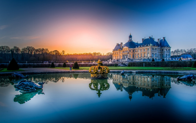 Обои картинки фото chateau de vaux le vicomte, maincy, france, города, замки франции, chateau, de, vaux, le, vicomte