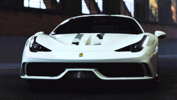 обоя ferrari 458 italia, автомобили, ferrari, белый