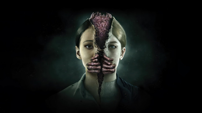Обои картинки фото 3д, 3д графика, ужас , horror, существо, девушки