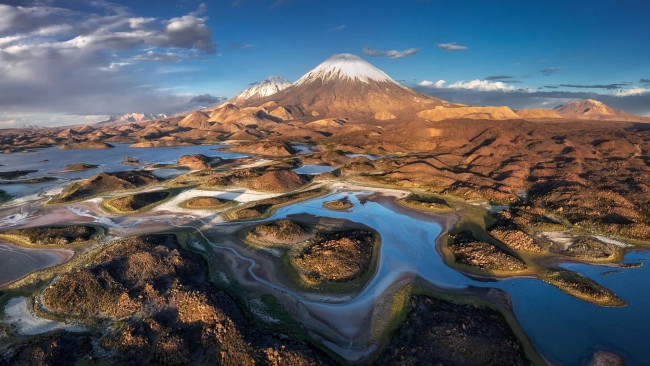 Обои картинки фото lauca national park, chile, природа, побережье, lauca, national, park