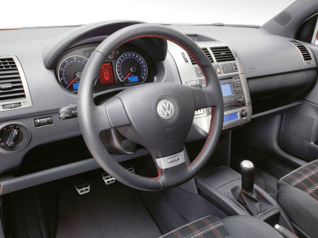 Обои картинки фото vw, polo, gti, автомобили, интерьеры