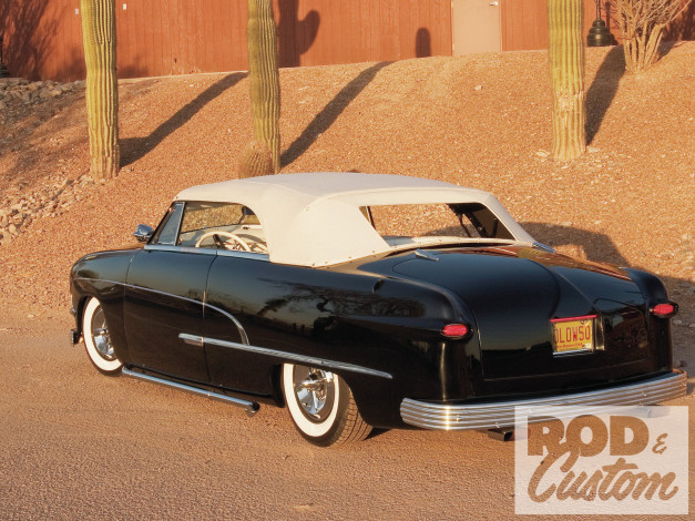 Обои картинки фото 1950, ford, convertible, автомобили, custom, classic, car