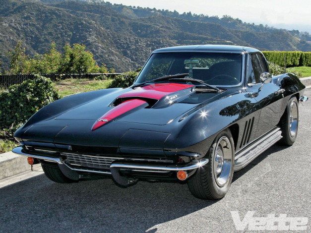 Обои картинки фото 1966, chevrolet, corvette, автомобили