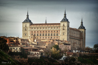 Картинка города толедо испания замок алькарас