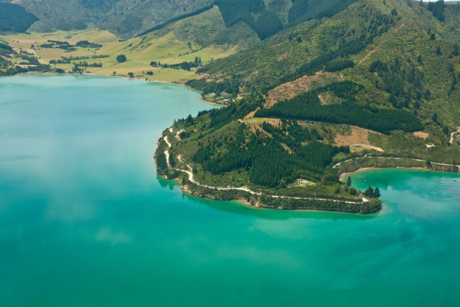 Обои картинки фото природа, побережье, пиктон, южный, остров, новая, зеландия