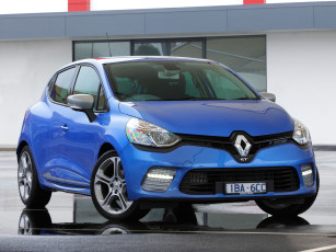 обоя автомобили, renault, au-spec, clio, gt, синий, 2014г