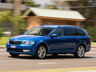 Картинка автомобили skoda синий 5e wagon octavia