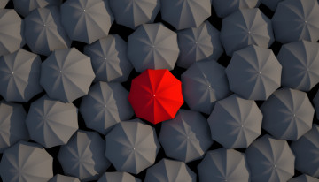 Картинка 3д+графика -другое зонтики umbrella black red