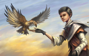 Картинка рисованные люди орел мальчик