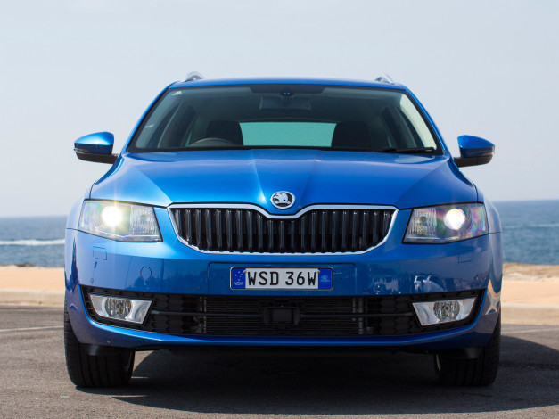 Обои картинки фото автомобили, skoda, octavia, синий, 5e, wagon