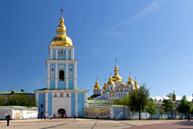 Обои картинки фото города, киев , украина, михайловский, златоверхий, собор