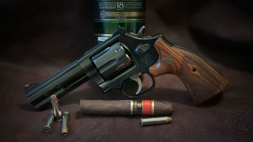 Картинка оружие револьверы патроны сигара револьвер