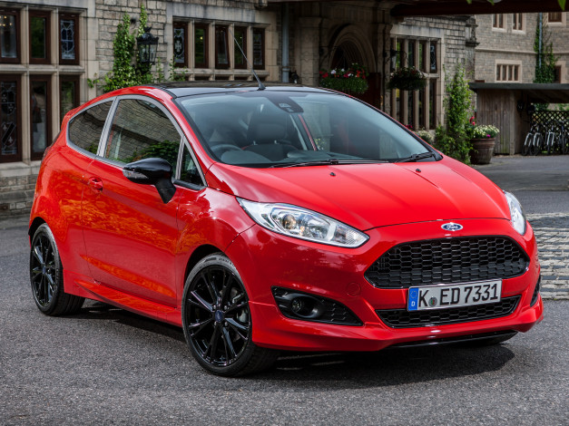 Обои картинки фото автомобили, ford, красный, 2014г, red, zetec, s, fiesta