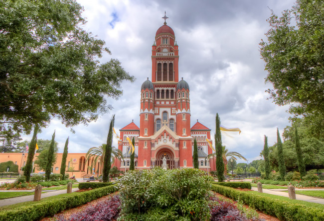 Обои картинки фото cathedral of saint john, города, - католические соборы,  костелы,  аббатства, парк, собор