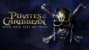 обоя кино фильмы, pirates of the caribbean,  dead men tell no tales, череп, надпись
