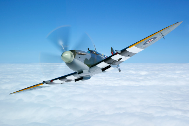 Обои картинки фото авиация, боевые самолёты, spitfire