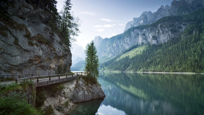 Обои картинки фото природа, реки, озера, горы, река, дорога
