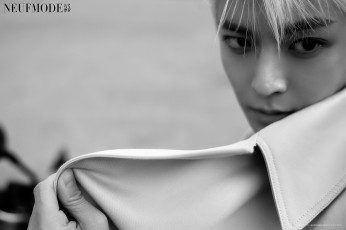 Картинка мужчины hou+ming+hao актер блондин пальто воротник