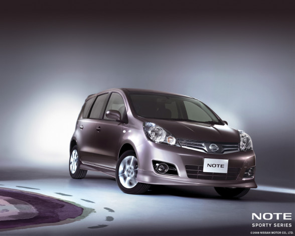 Обои картинки фото nissan, note, sporty, автомобили, datsun