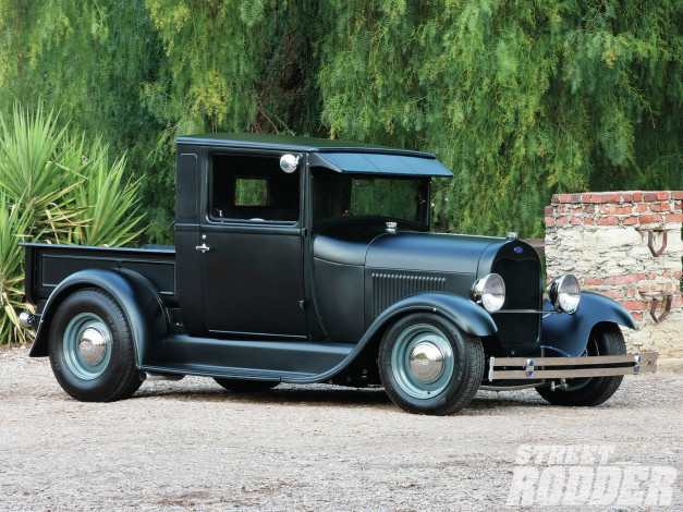 Обои картинки фото 1929, ford, model, pickup, автомобили, custom, pick, up