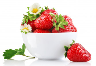 Картинка еда клубника земляника миска ягоды