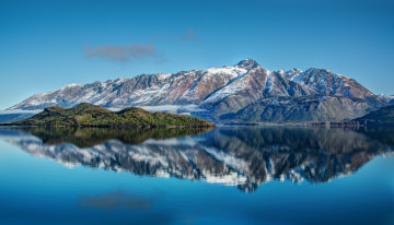 Картинка природа реки озера отражение горы new zealand новая зеландия озеро