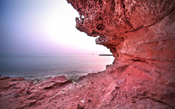 Картинка kish island iran природа побережье море скала