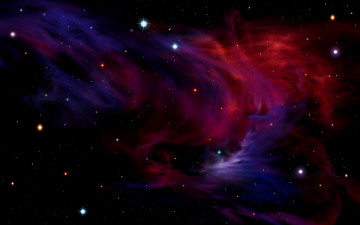 Картинка космос галактики туманности синяя красная туманность