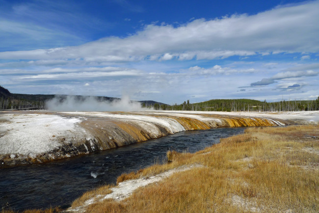 Обои картинки фото yellowstone, national, park, природа, водопады, водопад