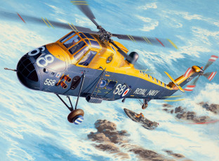 Картинка westland wessex авиация 3д рисованые graphic британский многоцелевой вертолёт