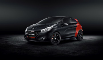 обоя 2014 peugeot 208 gti 30th anniversary limited edition, автомобили, peugeot, черный, тюнинг