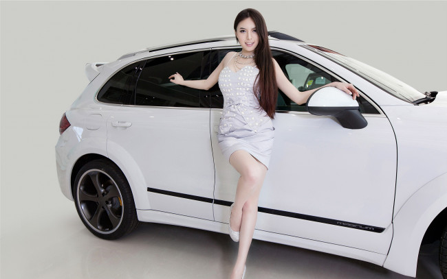 Обои картинки фото автомобили, авто с девушками, девушка, автомобиль, азиатка