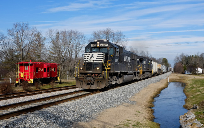 Обои картинки фото техника, поезда, локомотив, состав, дорога, рельсы, железная