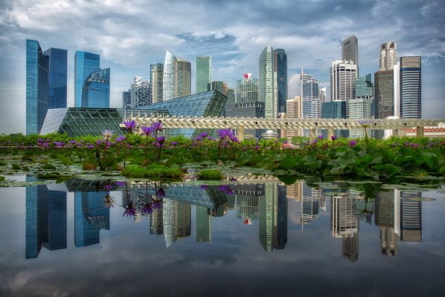 Обои картинки фото singapore city, города, сингапур , сингапур, центр, деловой