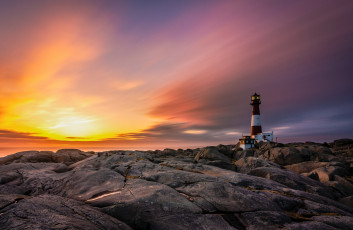 Картинка природа маяки море norway маяк побережье норвегия