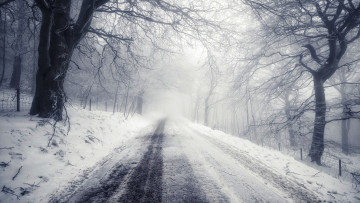 Картинка природа дороги дорога зима