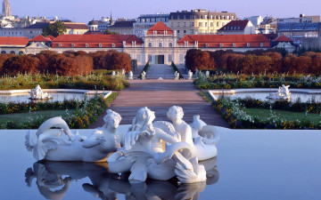 Картинка belvedere+palace города вена+ австрия belvedere palace