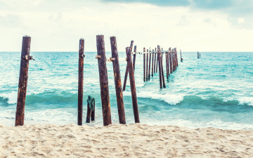 Картинка природа побережье sea песок море blue волны лето beach seascape wave summer пляж sand