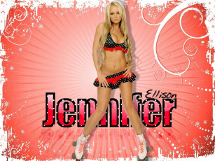Картинка девушки jennifer+ellison блондинка топ пирсинг юбка ролики