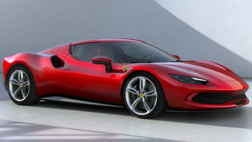 Картинка ferrari+296+gtb+2022 автомобили ferrari 296 gtb 2022