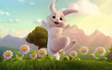 Картинка рисованные животные зайцы кролики