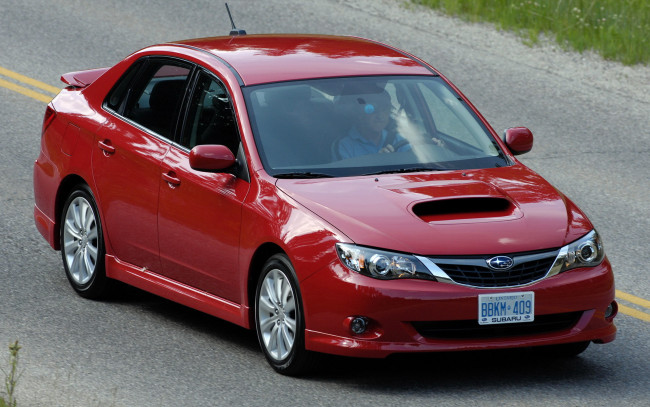 Обои картинки фото subaru, impreza, wrx, sedan, usa, автомобили