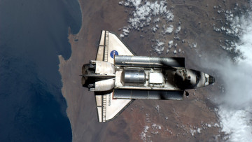 Картинка космос космические корабли станции челнок земля