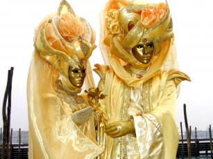 Картинка разное маски карнавальные костюмы желтый роза золотой венеция